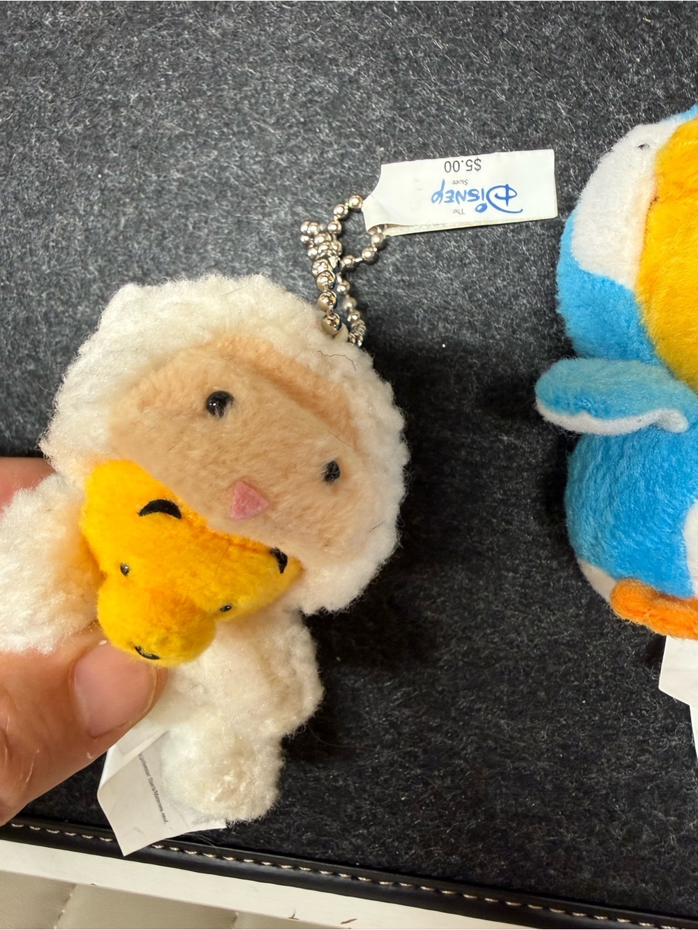 Disney store set of 2 Winnie the Pooh Plush Keychain fob penguin Outfit lamb sui - Picture 2 of 7